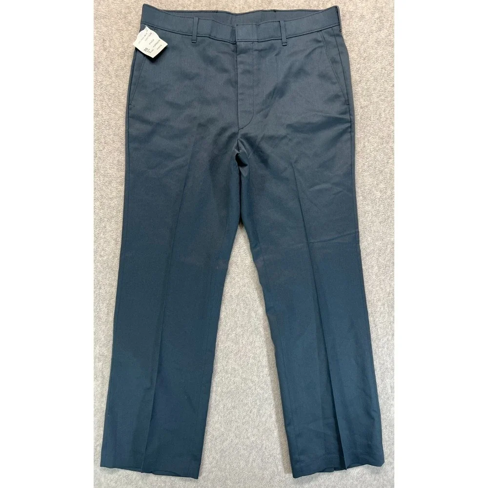 NWT Levi's‎ Mens Dress Pants Action Slacks Blue Dura Prest Flat Front USA 36x31